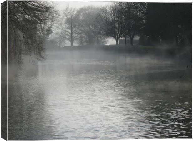 Mist over Holy Waters Canvas Print by Heather Goodwin
