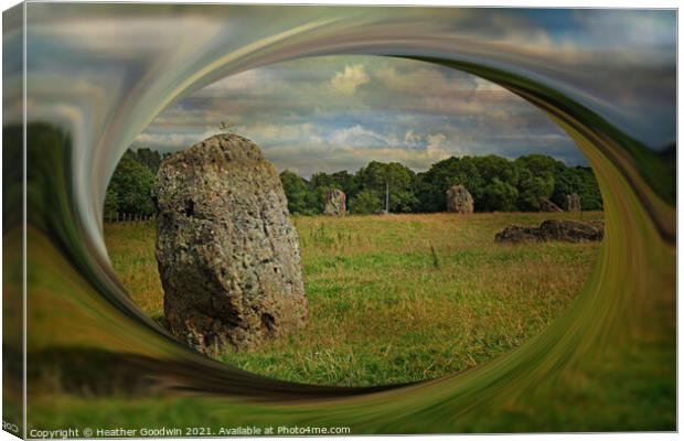 Standing Stones Canvas Print by Heather Goodwin