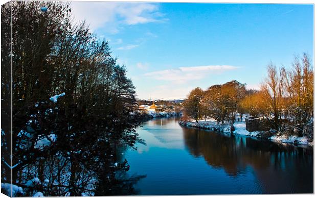 River Taff, Wales Canvas Print by Jonathan Callaghan