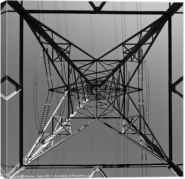 Abstract Pylons Canvas Print by Martyn Taylor