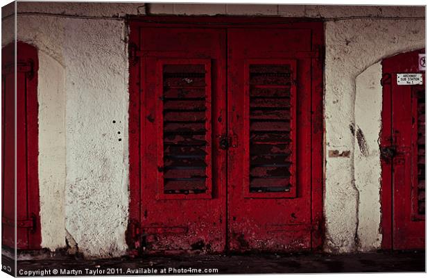 Old Red Door Canvas Print by Martyn Taylor