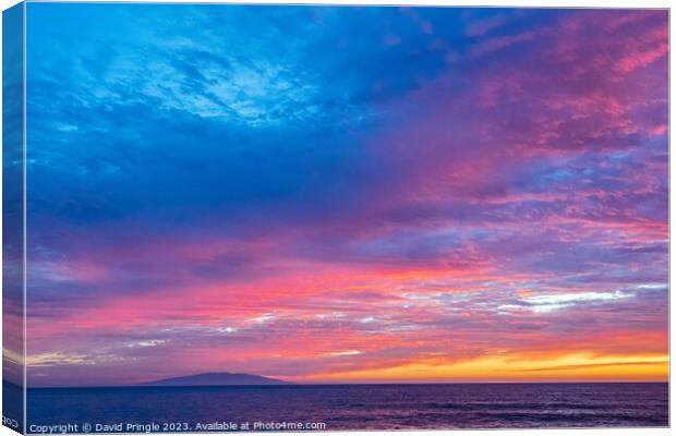 La Gomera Sunset Canvas Print by David Pringle