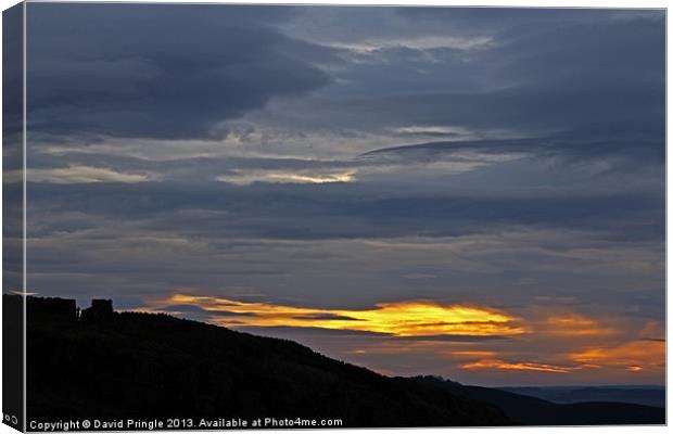 Peel Crags Sunrise Canvas Print by David Pringle