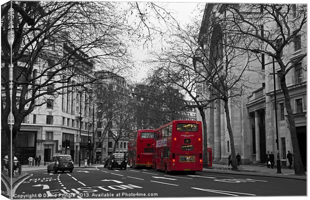 Red London Buses Canvas Print by David Pringle
