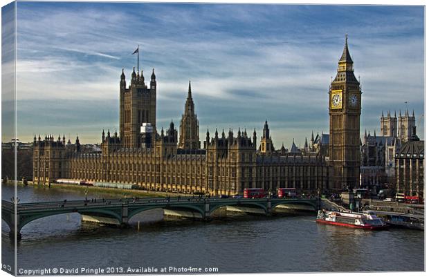 Houses of Parliament Canvas Print by David Pringle