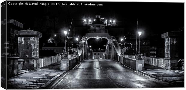 Swing Bridge Canvas Print by David Pringle