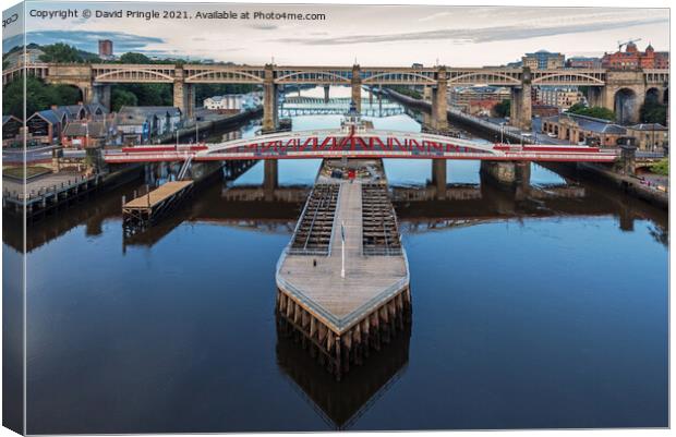 Swing Bridge Newcastle Canvas Print by David Pringle
