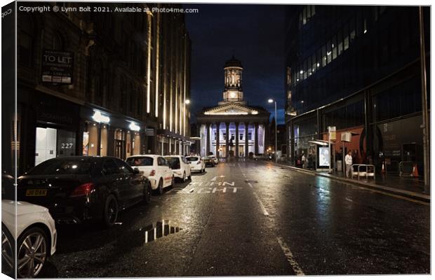 Glasgow at Night Canvas Print by Lynn Bolt
