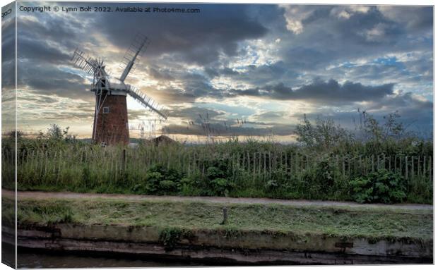 Windmill Norfolk Canvas Print by Lynn Bolt