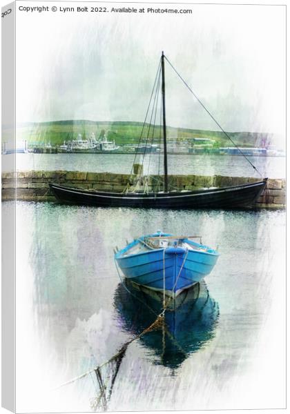 Traditional Boats Lerwick Shetland Canvas Print by Lynn Bolt