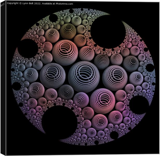 Disc of Spirals Canvas Print by Lynn Bolt