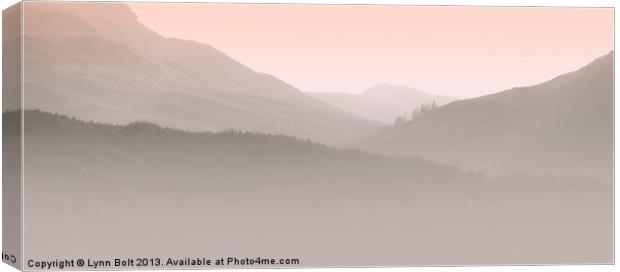 Morning Mist in the Glens Canvas Print by Lynn Bolt