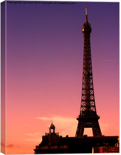 Eiffel Tower at Sunset Canvas Print by Lynn Bolt