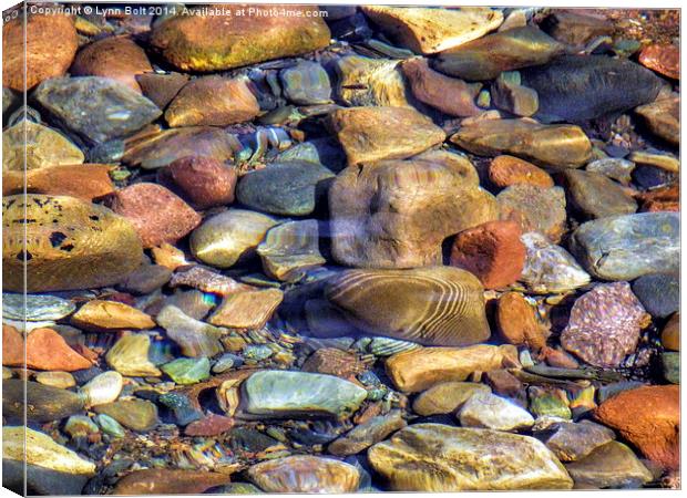  Ripples on the Pebbles Canvas Print by Lynn Bolt