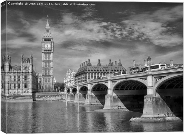 Westminster Bridge and Big Ben Canvas Print by Lynn Bolt