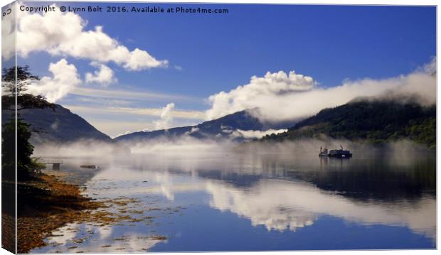 Mist on the Loch Canvas Print by Lynn Bolt
