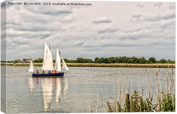 Sailing on The Broads Canvas Print by Lynn Bolt