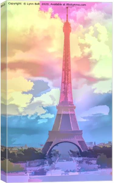 Eiffel Tower Paris Canvas Print by Lynn Bolt