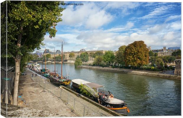 River Seine Paris Canvas Print by Lynn Bolt