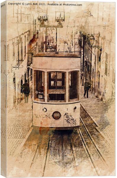 Lisbon Funicular Canvas Print by Lynn Bolt