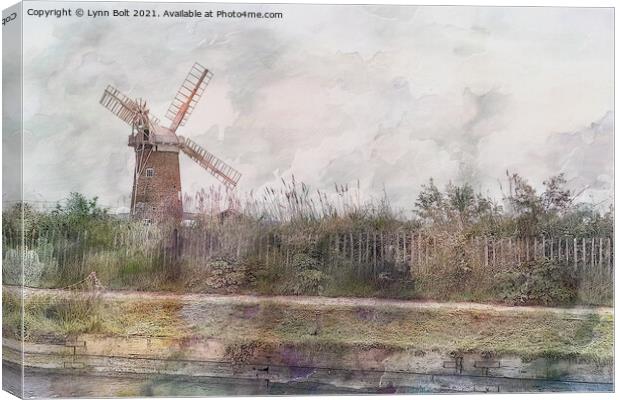 Windmill Norfolk Broads Canvas Print by Lynn Bolt