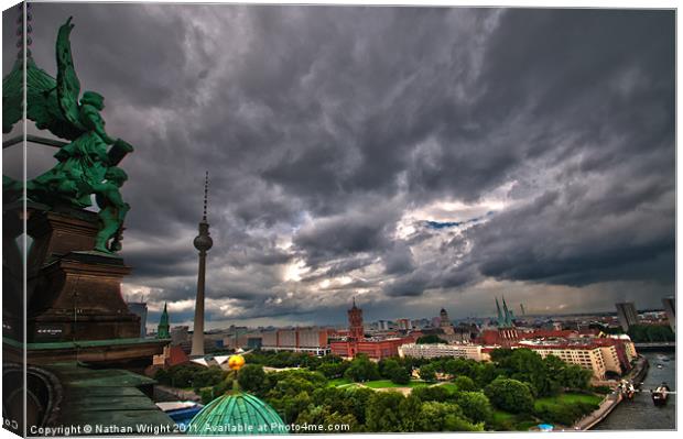 Berliner Storm Canvas Print by Nathan Wright
