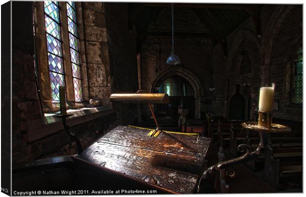 Inside the pulpit Canvas Print by Nathan Wright