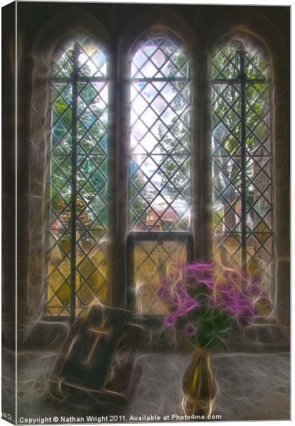 Bible in the window Canvas Print by Nathan Wright
