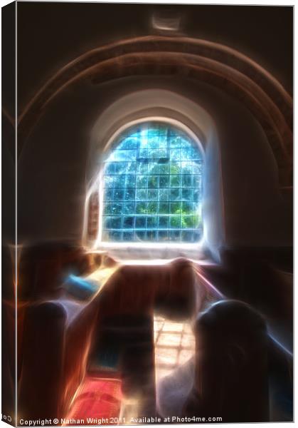 Pews in the window Canvas Print by Nathan Wright