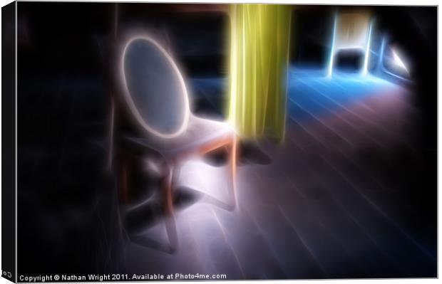 Ghost chair and mirror Canvas Print by Nathan Wright
