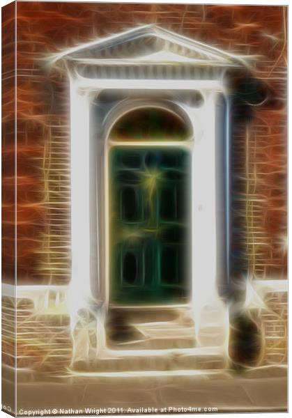 Whats behind the green door Canvas Print by Nathan Wright