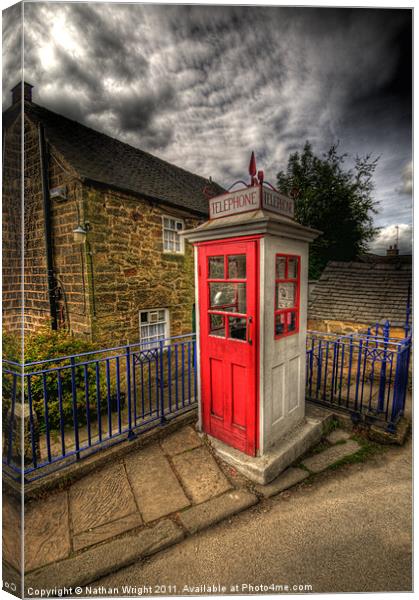 Country phone box Canvas Print by Nathan Wright