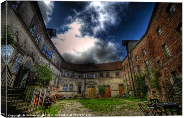Old German court yard Canvas Print by Nathan Wright