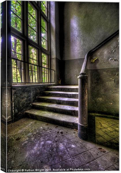 Urbex stairs Canvas Print by Nathan Wright