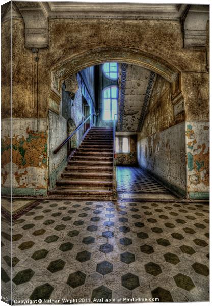 Bath house stairs Canvas Print by Nathan Wright