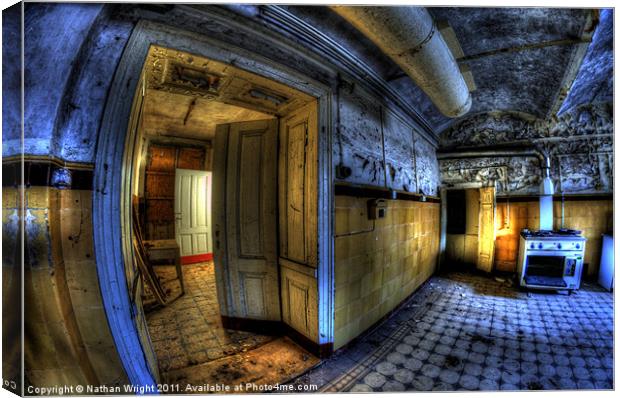 Cooking fisheye and urbex. Canvas Print by Nathan Wright