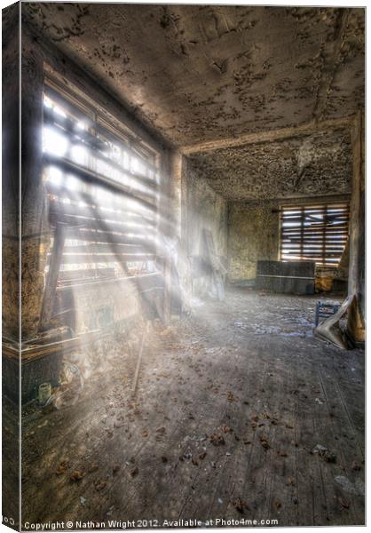 Urbex sun Canvas Print by Nathan Wright