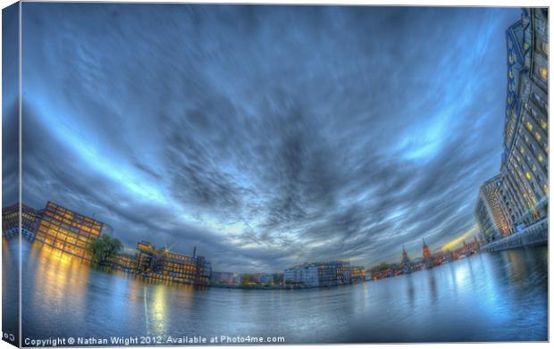 Blue hour Berlin Canvas Print by Nathan Wright