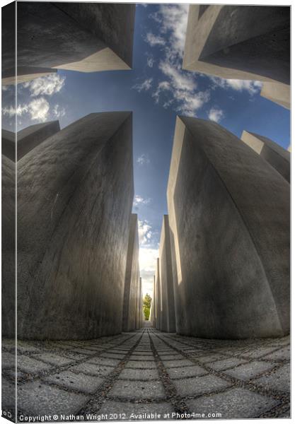 Jewish memorial wide Canvas Print by Nathan Wright