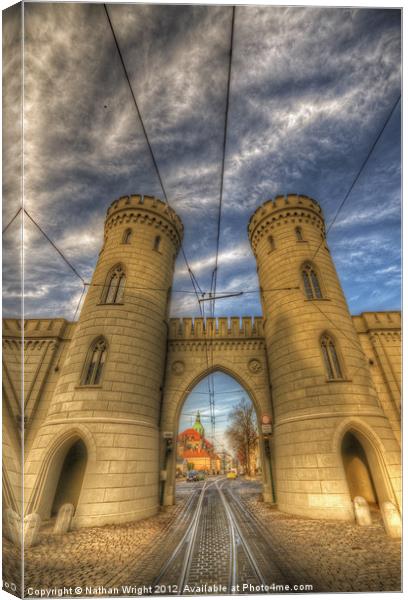 Two towers Potsdam Canvas Print by Nathan Wright