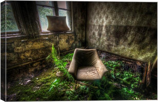 Green seat Canvas Print by Nathan Wright
