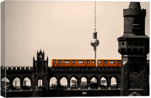 Tower and a train Canvas Print by Nathan Wright