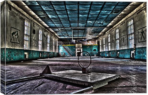 Soviet basketball hall Canvas Print by Nathan Wright