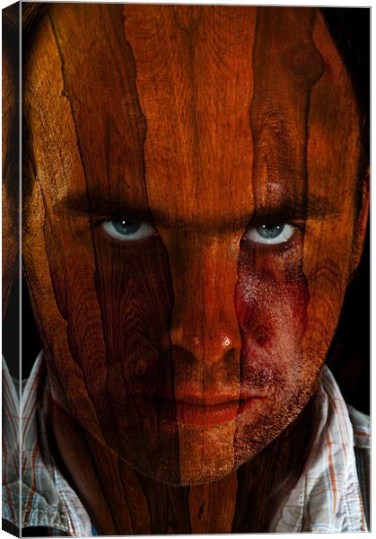 Wooden head Canvas Print by Nathan Wright