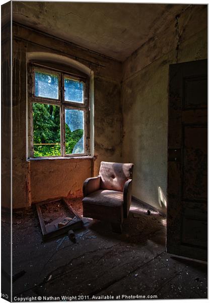 Window sofa door Canvas Print by Nathan Wright
