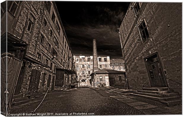 Old Sepia Mill Canvas Print by Nathan Wright