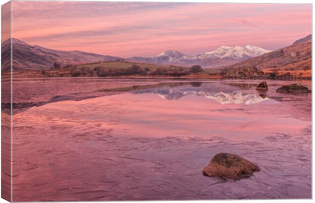 Snowdon - Red Dawn Canvas Print by Rory Trappe
