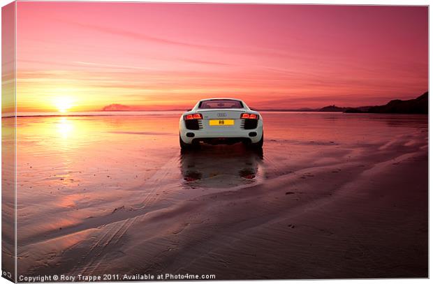 R8 on a beach Canvas Print by Rory Trappe