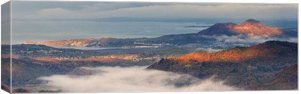 Moel y Gest Panoramic Canvas Print by Rory Trappe