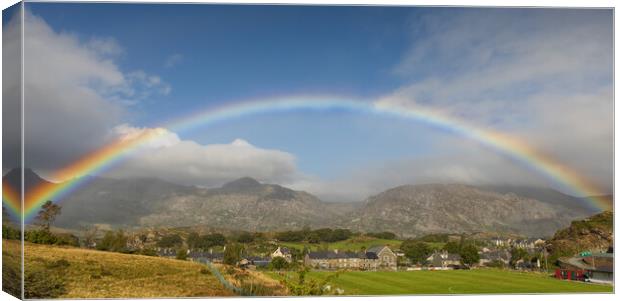 Rainbow over Blaenau Canvas Print by Rory Trappe